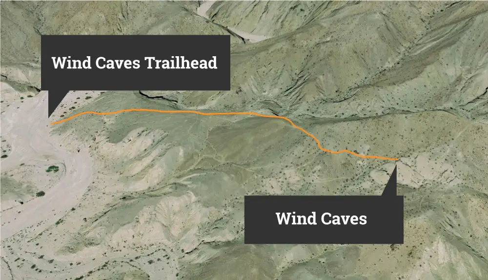 Anza Borrego Wind Caves Trail Map