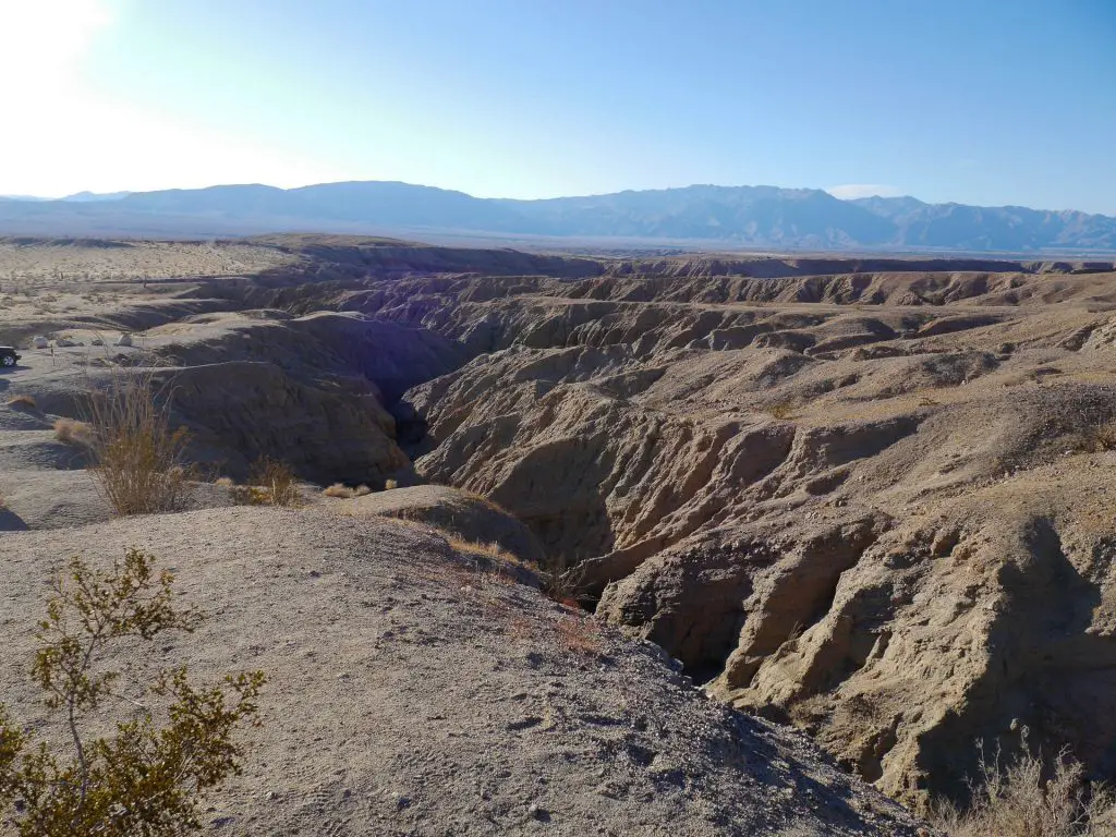 Anza-Borrego Slot Canyon Trail from Above